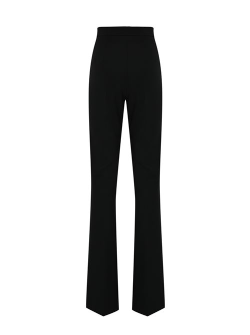 Pantalone palazzo in crepe stretch nero Elisabetta Franchi | PAT3546E2110